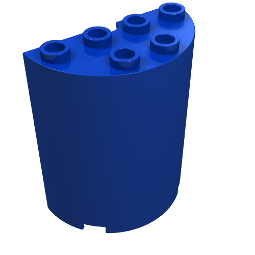 Cylinder Half 2 x 4 x 4