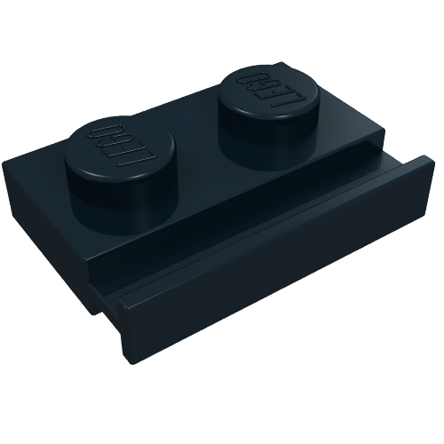 Plate Special 1 x 2 with Door Rail