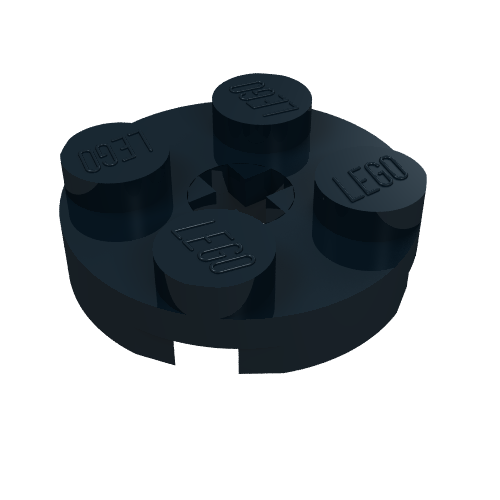 Plate Round 2 x 2 with Axle Hole Type 1 (+ Opening)