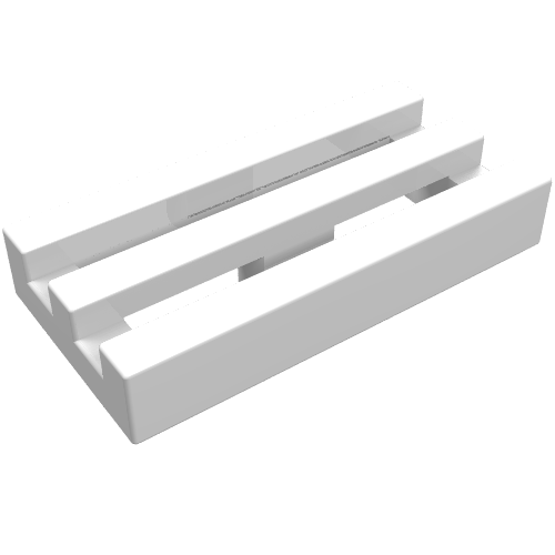 Tile Special 1 x 2 Grille with Bottom Groove