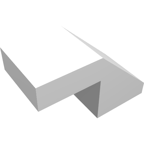 Slope 45° 2 x 1 with 2/3 Inverted Cutout and no stud