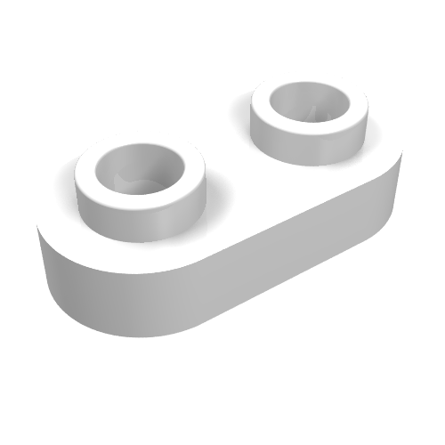 Plate Special 1 x 2 Rounded with 2 Open Studs