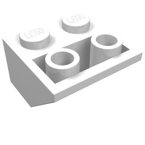 Slope Inverted 45° 2 x 2 [Ovoid Bottom Pin, Bar-sized Stud Holes]