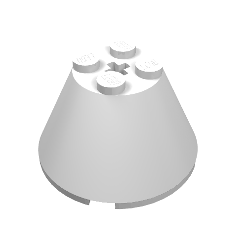 Cone 4 x 4 x 2 with Axle Hole [Plain]