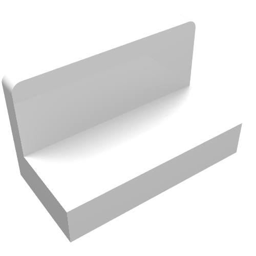 Panel 1 x 2 x 1 [Rounded Corners]