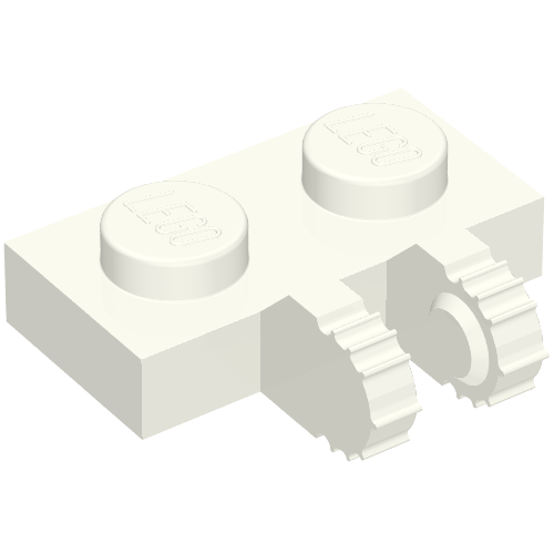 Hinge Plate 1 x 2 Locking with 2 Fingers on Side, 7 Teeth