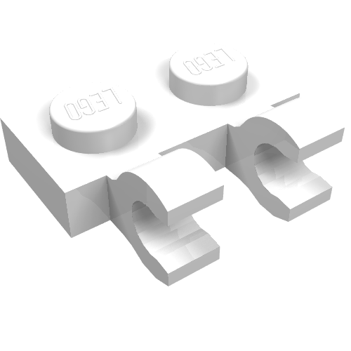 Plate Special 1 x 2 with Clips Horizontal [Open O Clips]