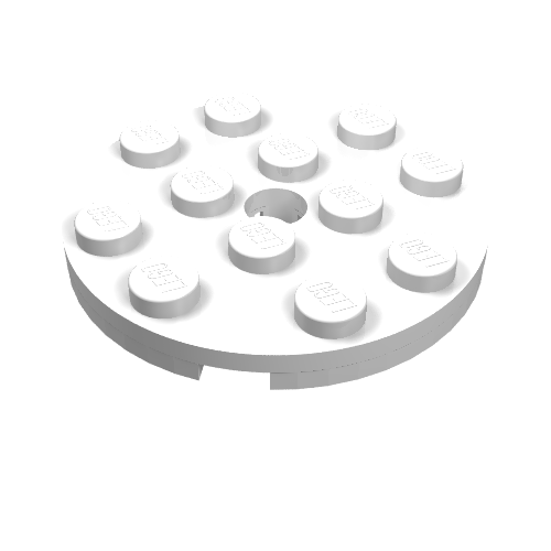 Plate Round 4 x 4 with Pin Hole
