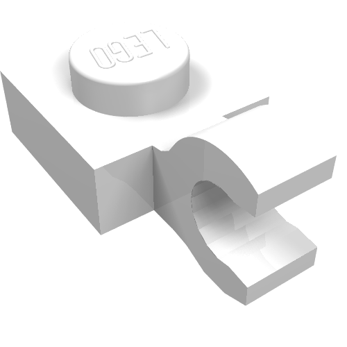 Plate Special 1 x 1 with Clip Horizontal [Thick Open O Clip]