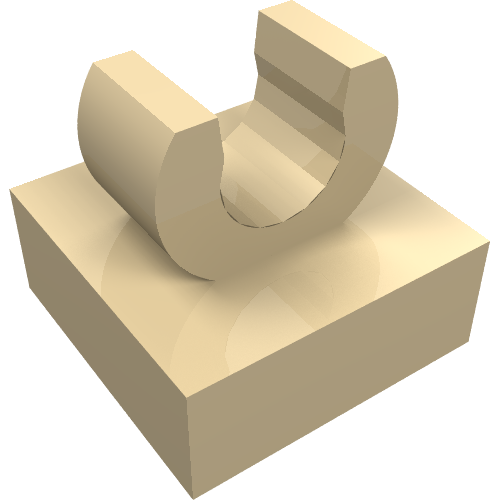 Tile Special 1 x 1 with Clip with Rounded Edges