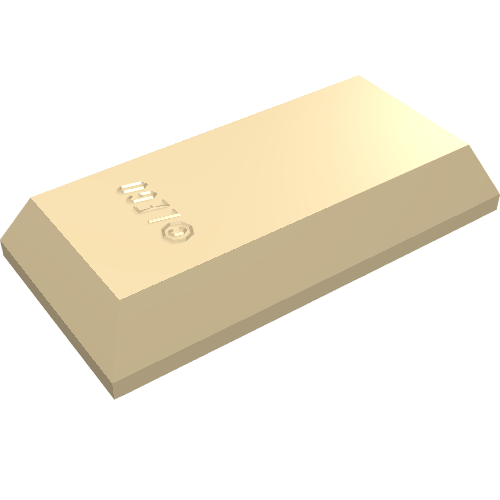 Tile Special 1 x 2 with Sloped Walls AKA Money / Gold Bar [Ingot]