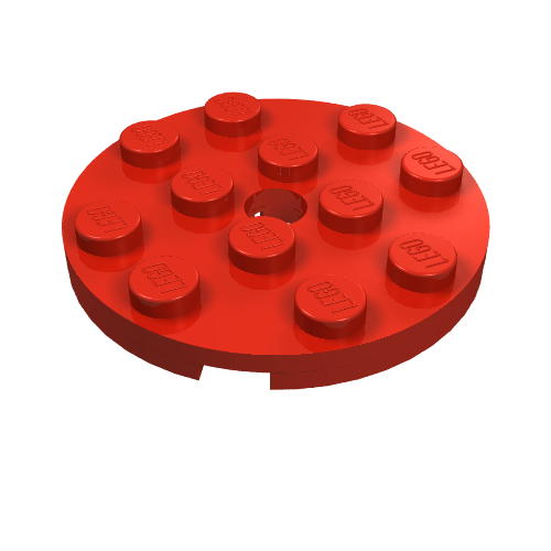 Plate Round 4 x 4 with Pin Hole