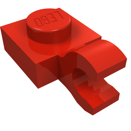 Plate Special 1 x 1 with Clip Horizontal [Thick Open O Clip]