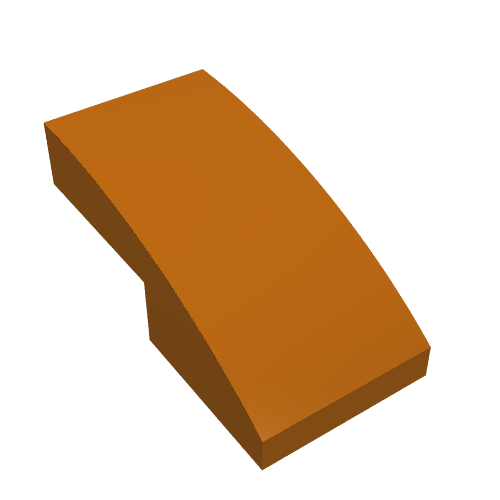 Slope Curved 2 x 1 No Studs [1/2 Bow]