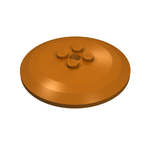 Dish 6 x 6 Inverted (Radar) with Solid Studs
