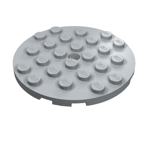 Plate Round 6 x 6 with Hole