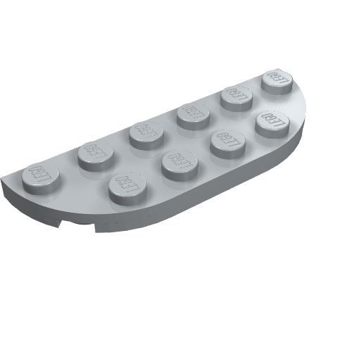 Plate Round Corner 2 x 6 Double