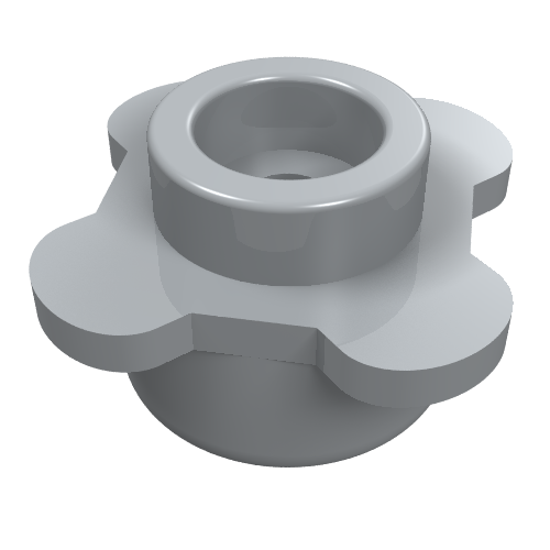 Plant, Flower, Plate Round 1 x 1 with 4 Petals