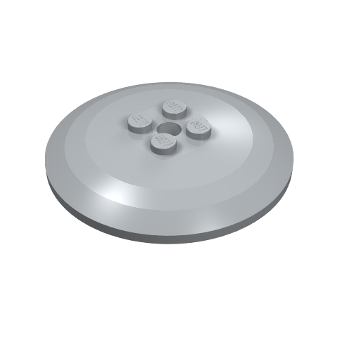 Dish 6 x 6 Inverted (Radar) with Solid Studs