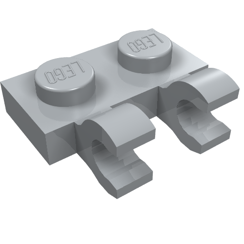 Plate Special 1 x 2 with Clips Horizontal [Open O Clips]