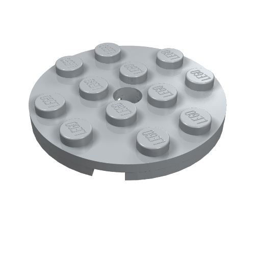 Plate Round 4 x 4 with Pin Hole
