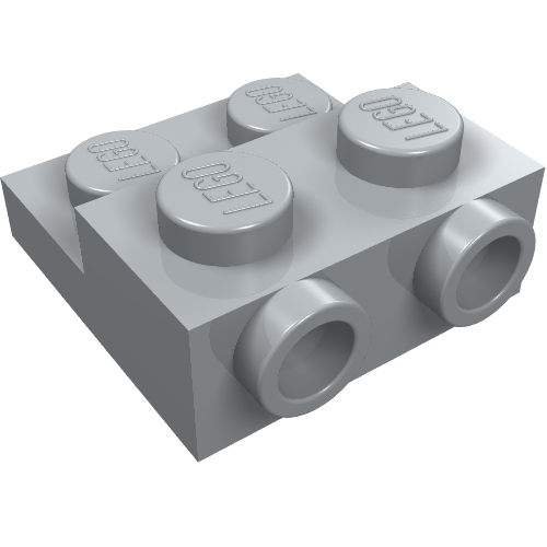 Plate Special 2 x 2 x 0.667 with Two Studs On Side and Two Raised