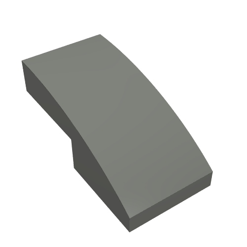 Slope Curved 2 x 1 No Studs [1/2 Bow]
