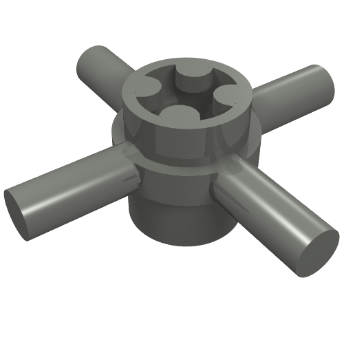 Technic Axle Connector Hub with 4 Bars at 90°